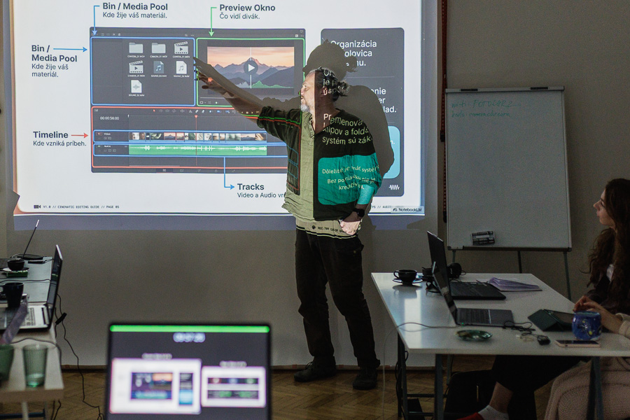 Strih videa - kurz zameraný na strih videa, videoprodukciu, strihacie programy Adobe Premiere, DaVinci Resolve